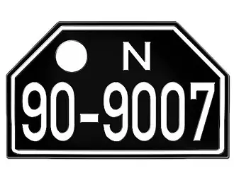 Historisches Nummernschild  Niedersachsen 48 - 56 