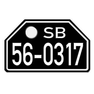 PKW Nummernschild Besatzungszeit SB 1948 - 53 Replika - Sowjetische Besatzungszone Brandenburg