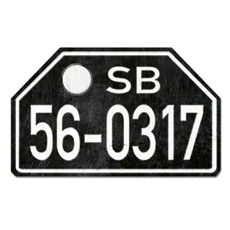 PKW Nummernschild Besatzungszeit SB 1948 - 53 Replika - Sowjetische Besatzungszone Brandenburg