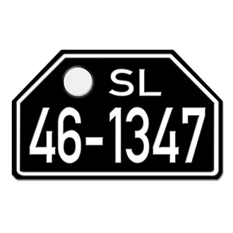 Historisches Nummernschild aus der Besatzungszone - Look Neu