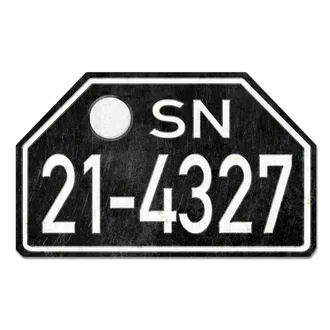 Historisches Nummernschild aus der Besatzungszone - Vintage Look