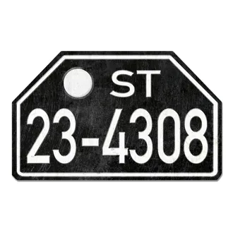 Historisches Nummernschild aus der Besatzungszone - Vintage Look