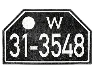 PKW Nummernschild Besatzungszeit W 1948 - 56 Replika - Amerikanische Zone  Nord-Württemberg und Nord-Baden - Schilder online kaufen