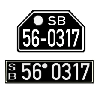 Historisches Nummernschild aus der Besatzungszone - Look Neu