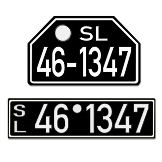 Historisches Nummernschild aus der Besatzungszone - Look Neu