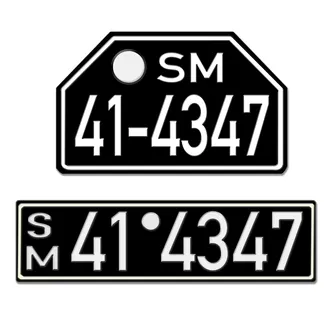 Historisches Nummernschild aus der Besatzungszone - Look Neu