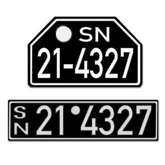 Historisches Nummernschild aus der Besatzungszone - Look Neu