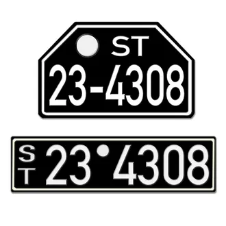 Historisches Nummernschild aus der Besatzungszone - Look Neu
