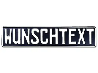 Kennzeichen mit Wunschtext - Größe: 52 x 11 cm