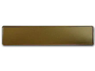 Geprägtes Deutsches Kennzeichen mit Wunschtext 1-farbig: gold
