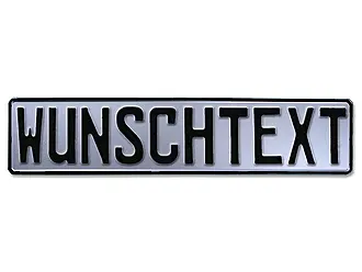 Kennzeichen mit Wunschtext - Größe: 52 x 11 cm