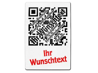 QR-Code Aluschild - blanko