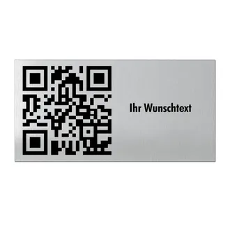 QR-Code Türschild aus Aluminium