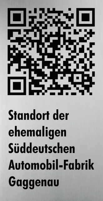 QR-Code Türschild aus Aluminium