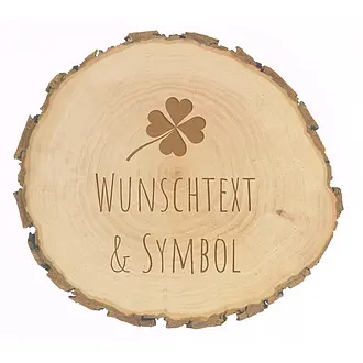 Holzschild mit Gravur