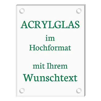 Acrylschild mit Wunschtext