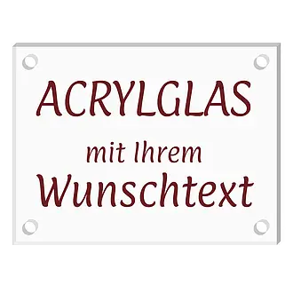 Acrylschild mit Wunschtext