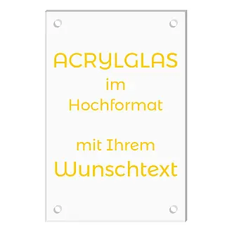 Acrylschild mit Wunschtext