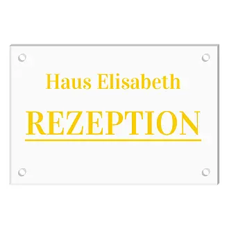 Acrylschild mit Wunschtext