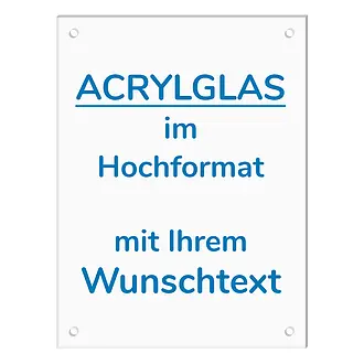 Acrylschild mit Wunschtext