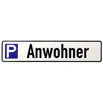 Schild aus Aluminium - Parkplatz für Anwohner - Schilder online kaufen