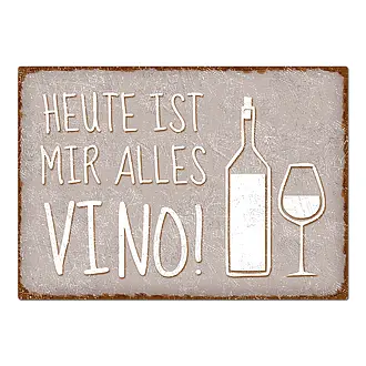 Schild mit Spruch "Wein"