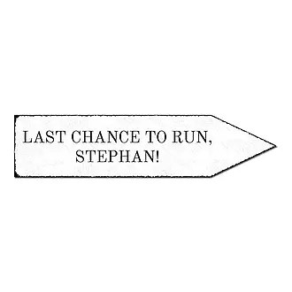Schild "Last chance to run" - 41,5 x 10 cm 
