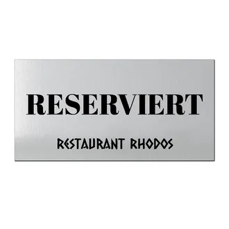 Blechschild RESERVIERT