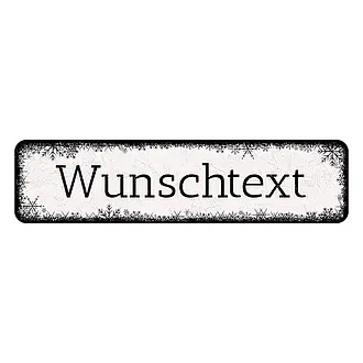 Schild im winterlichen Design