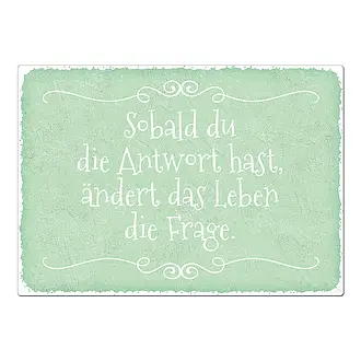 Dibondschild mit Spruch und Grafik