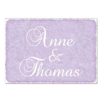 Schild Zur Hochzeit Mit Namen Des Brautpaares A3 Violett Schilder Online Kaufen