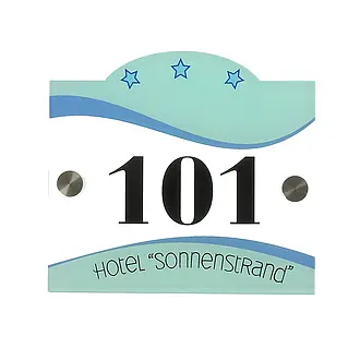 Türschild Kundenreferenz Hotel Sonnenstrand