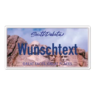 South Dakota USA Deko Autoschild mit persönlichem Wunschtext