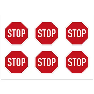 Stoppschild als Aufkleber in mehreren Größen A4 Bogen - Schilder online  kaufen