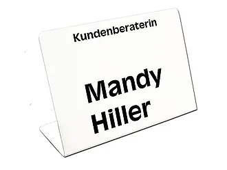 Tischaufsteller Kundenberater