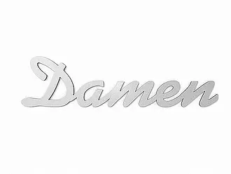 WC Schild Damen - Schriftart Alako