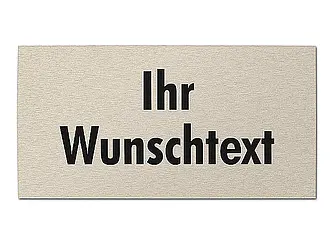 Aluschild mit Wunschtext