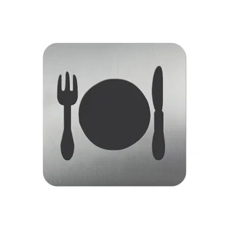 Piktogramm aus Edelstahl Bistro