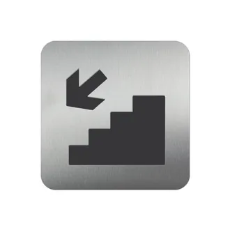 Piktogramm aus Edelstahl Treppe