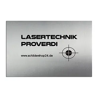 Türschild Edelstahl mit Lasergravur 150 x 100 mm - Schilder online kaufen