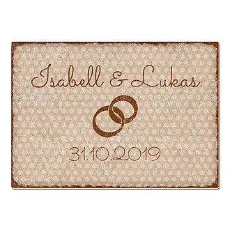 Vintageschild zur Hochzeit