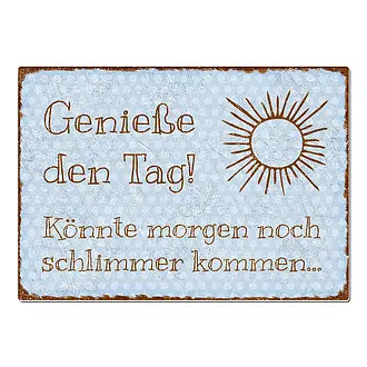 Vintageschild mit individuellem Spruch