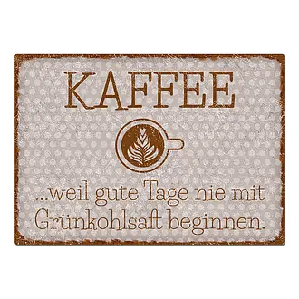 Vintage Schild im Kaffee Design