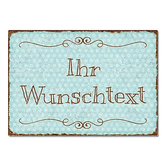 Vintageschild mit eigenem Wunschtext