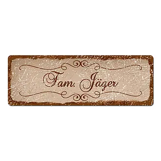 Türschild Shabby Look cappuccino 10 x 3.5 cm