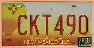 US - Grafiknummernschild New Mexico 