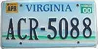 US - Grafiknummernschild Virginia 
