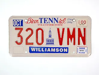 US-Nummernschild aus Tennessee - Größe: 30 x 15 cm