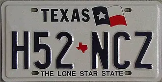 US - Nummernschild Texas 