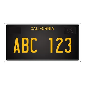 US Plate California mit Wunschtext 30 x 15 cm